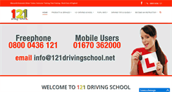 Desktop Screenshot of 121drivingschool.net
