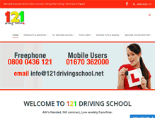 Tablet Screenshot of 121drivingschool.net